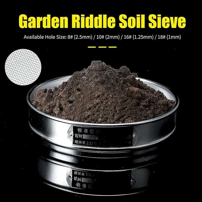 Garden Riddle Sieve Mesh Sift Seed Tray Gardening Tool-18 (1mm)