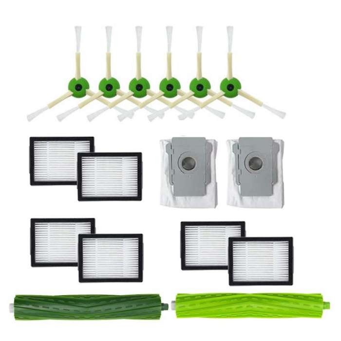18pcs Main Side Brush Filter Dust Bag for Irobot Roomba J7 J7+ I7