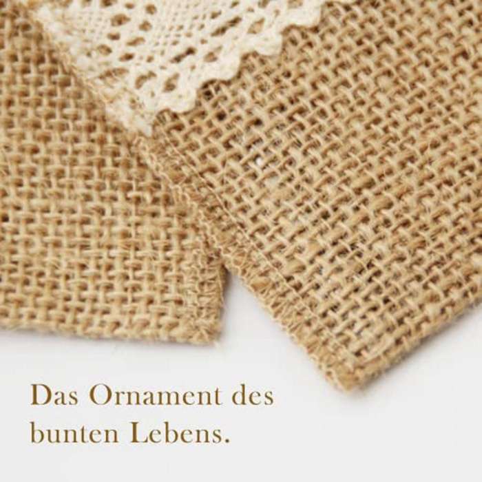 20 Pieces Of Jute Tableware Bag Linen with Lace Tableware Rack