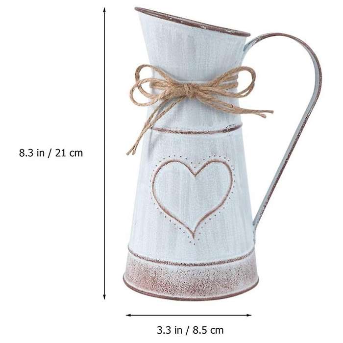 2pcs Flower Vase Vintage Galvanized for Home Table Decoration
