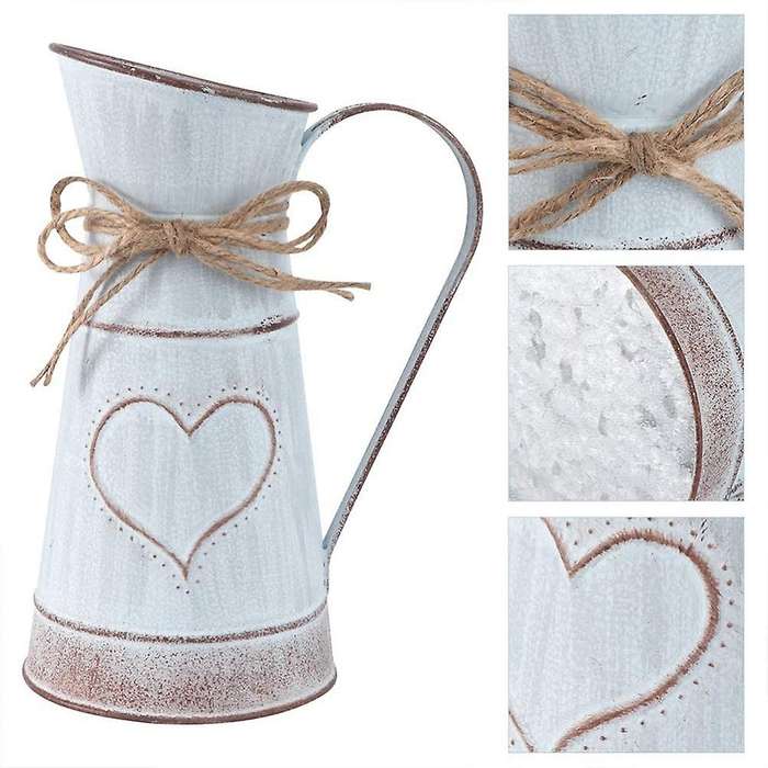 2pcs Flower Vase Vintage Galvanized for Home Table Decoration