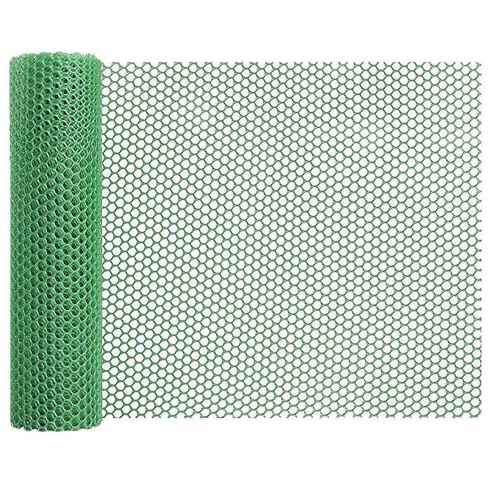 15.7 Inch X 10ft Plastic Chicken Fence Mesh for Gardening, Green
