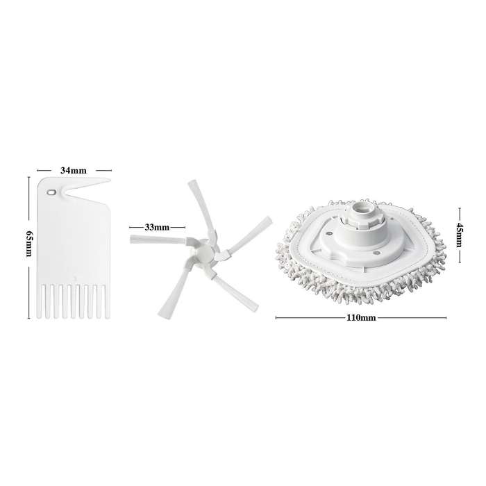 5 Pcs Parts for Xiaomi Dreame W10 W10 Pro Robot Mop Cloth Side Brush