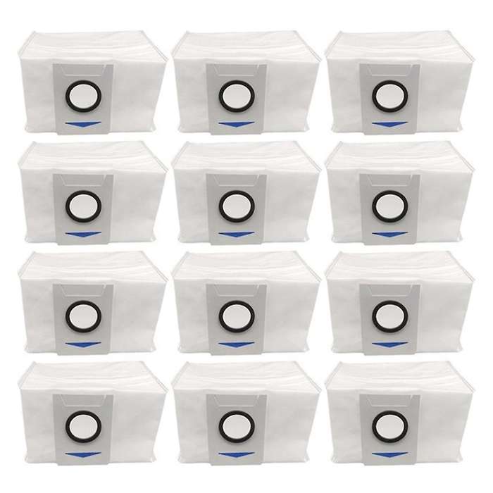 12 Pack Vacuum Dust Bags for Ecovacs Deebot X1 Omni Turbo Robot Part