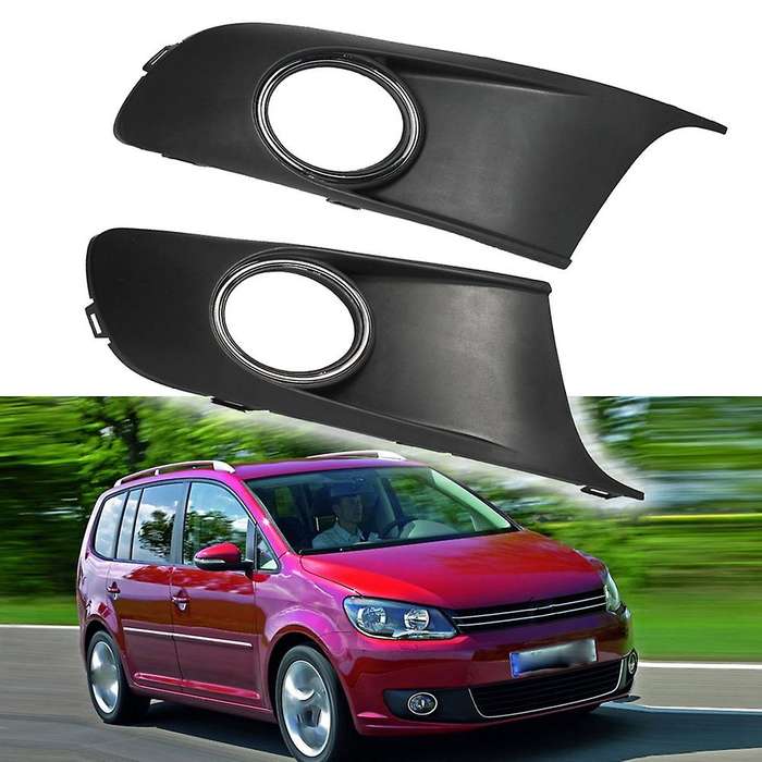 Chrome Car Front Bumper Fog Light Fog Lamp Vent Grille Grill Cover