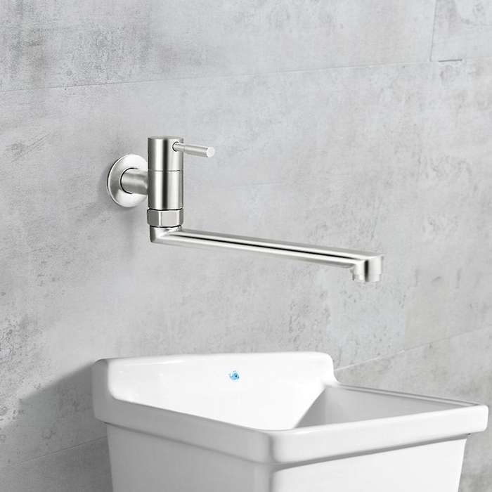 Kitchen Faucet Sink Mop Tap Stainless Steel Single Cold Water Faucets