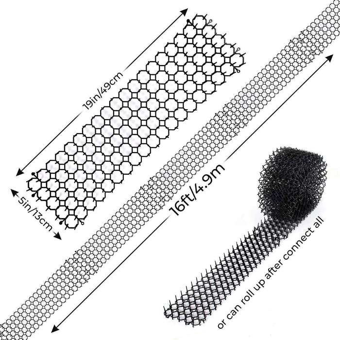 10pcs Cat Scat Spike Mats - Anti Digging Flexible Safe Pad 49cmx13cm