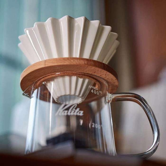 Ceramic Coffee Filter Reusable Filters Coffee Maker V60 Funnel-white