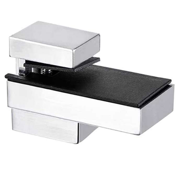Glass Shelf Bracket, Glass Clamp Solid Zinc Alloy Wall Mount, 4pcs