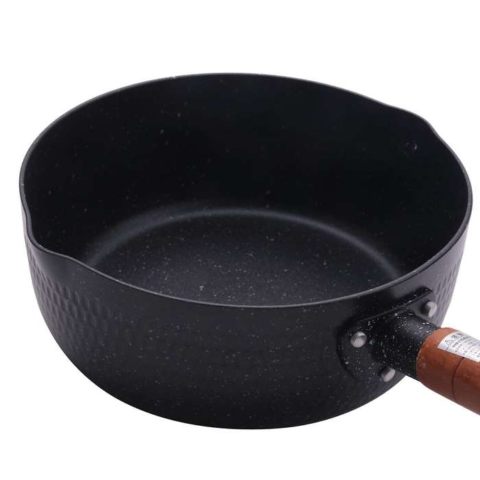 20cm Soup Stock Pots Maifan Stone Cookware Wooden Handle Milk Pot