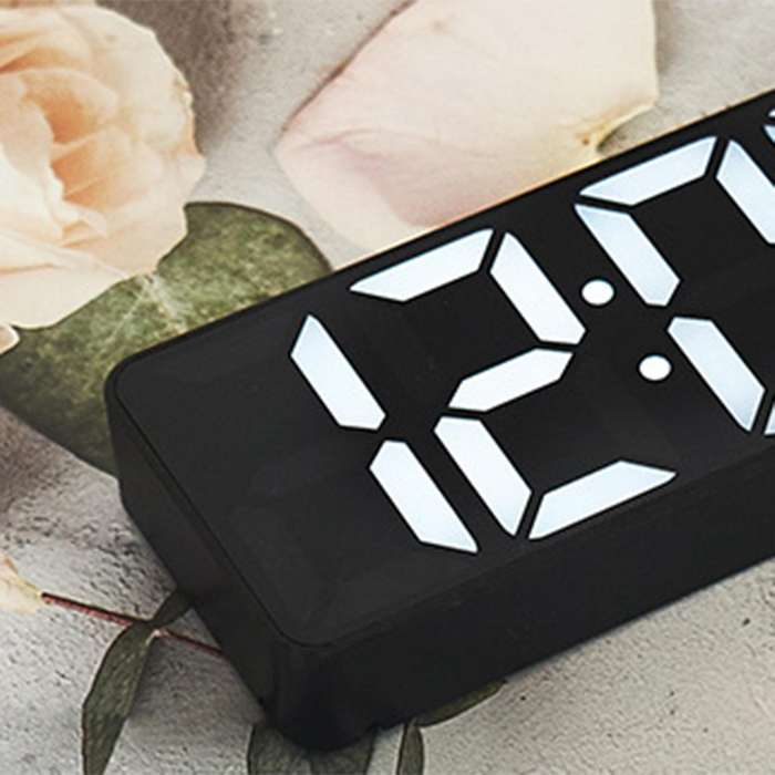 Digital Wall Clock Voice Control Snooze Led Clocks for Home Green