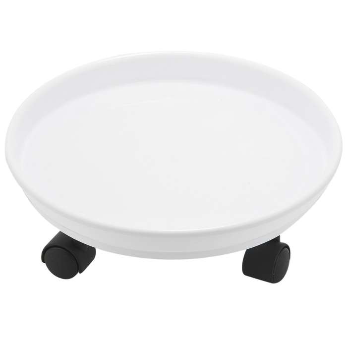 Flower Pot Dolly,plant Stand, 2x Flower Pot Trays On Wheels(2 Pcs)