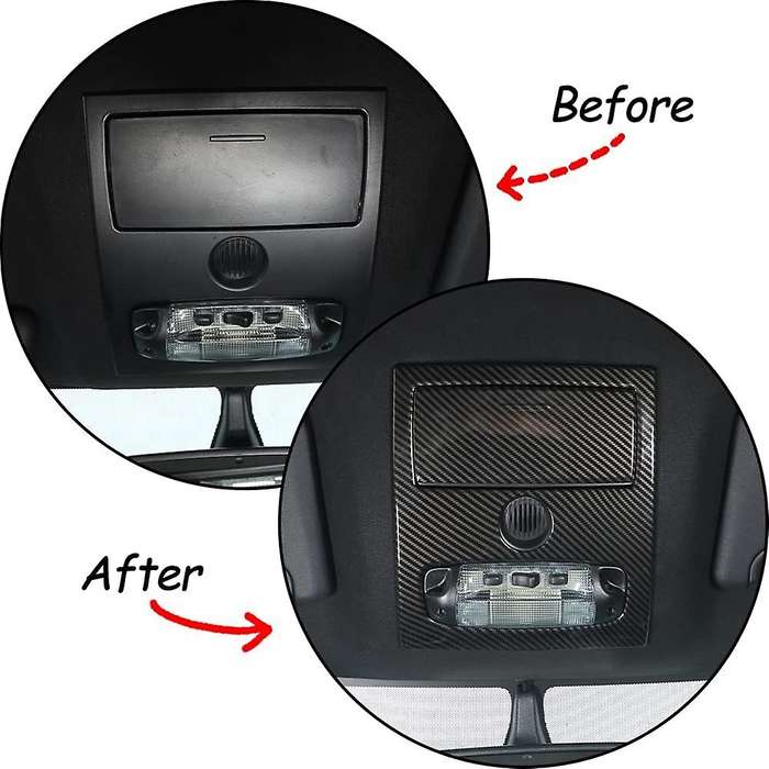 For Ford Ranger 2015+ Carbon Fiber Car Front Reading Light Lamp Cover