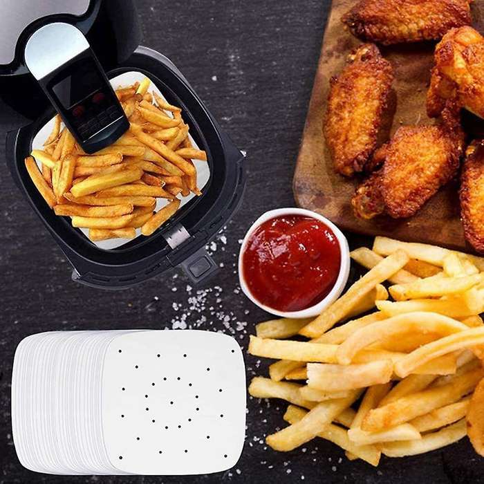 Air Fryer Parchment Paper, 200pcs 9 Inch Square Air Fryer Liners
