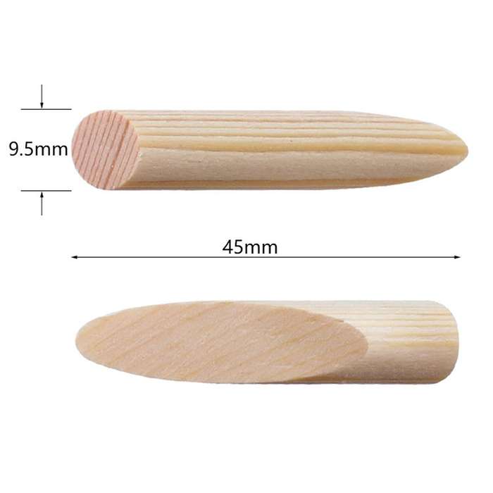 100pcs Pocket Hole Plug 9.5mm Pine Stopper Woodworking Furniture