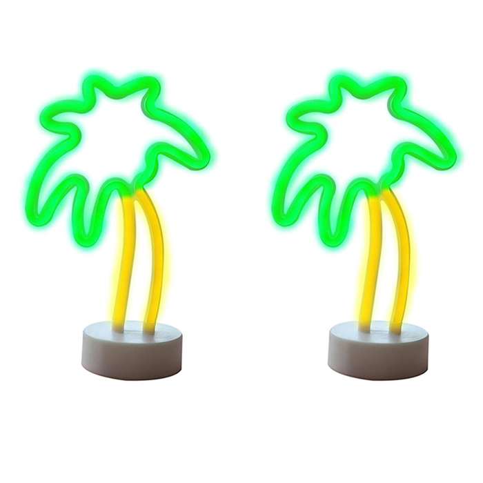 Palm Tree Led Neon Sign with Base Coconut Tree Marquee Night Lamp