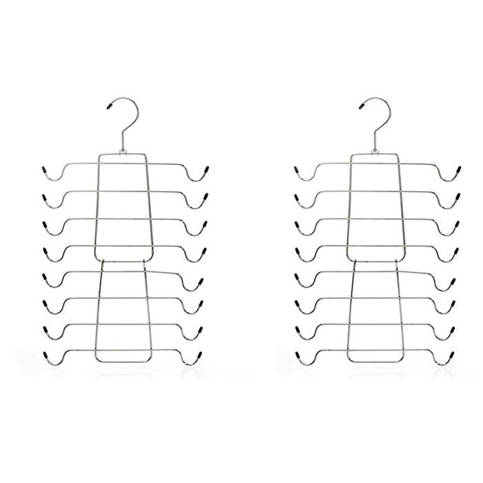 2pcs Space Saving Hangers for Tank Top Bra Pajamas Strappy Dress A