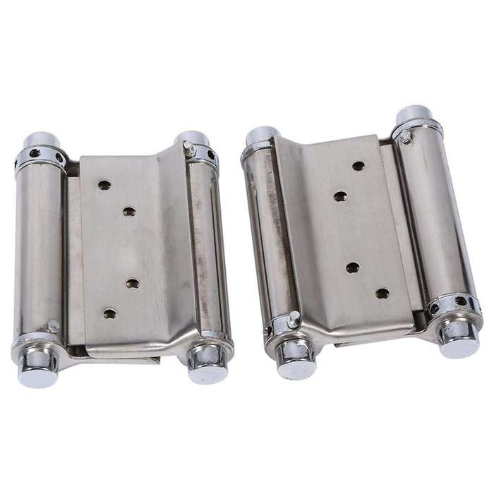 2 Pcs Full Mortise Lock Self-closing Double Action Spring Door Hinge