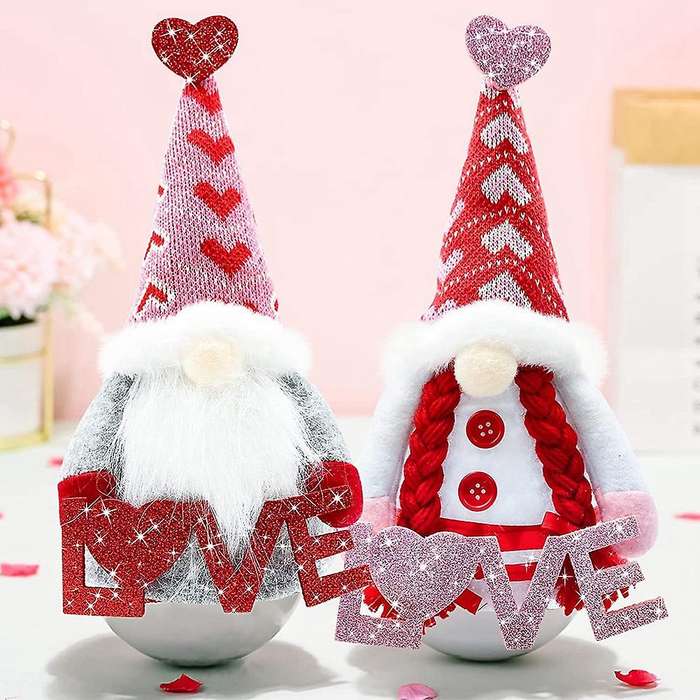Gnome Valentines Day Gifts Decorations Valentines Gnomes Plush Decor
