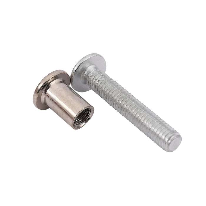 Furniture 6x35mm Cross Countersunk Screw Bolts Barrel Nuts 50sets