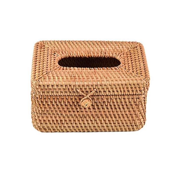 Rattan Tissue Box Home Decoration Handmade Desktop Tissue Rattan,a