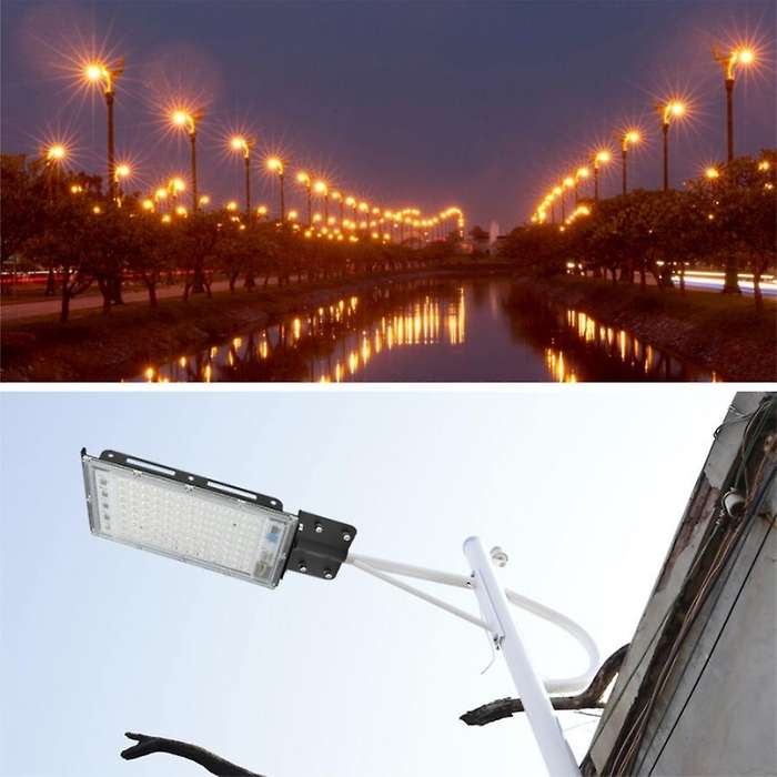 100w Led Street Light Ac 220v-240v Outdoor Floodlight Warm White