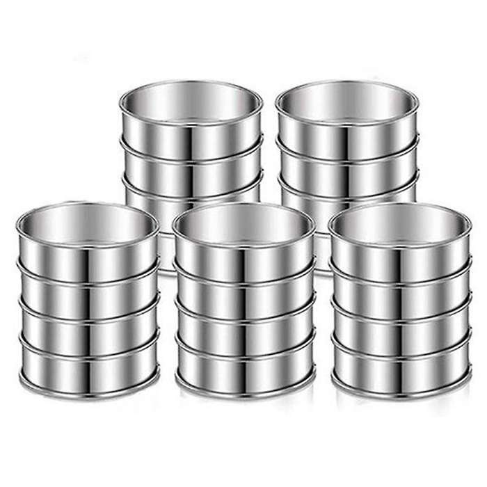 3.15 Inch Muffin Ring, Set Of 20 Stainless Steel Muffin Rings Molds