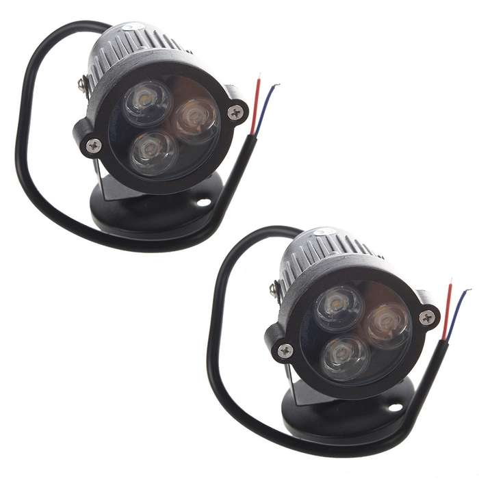 3 X 1w 220v Led Garten Leuchte Outdoor Strahler Lampe Warmweiss