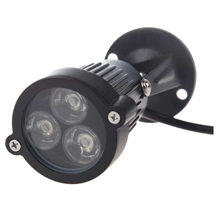 3 X 1w 220v Led Garten Leuchte Outdoor Strahler Lampe Warmweiss