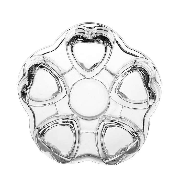 Clear Glass Heat-resisting Heart Shape Teapot' Warmer Base Holder