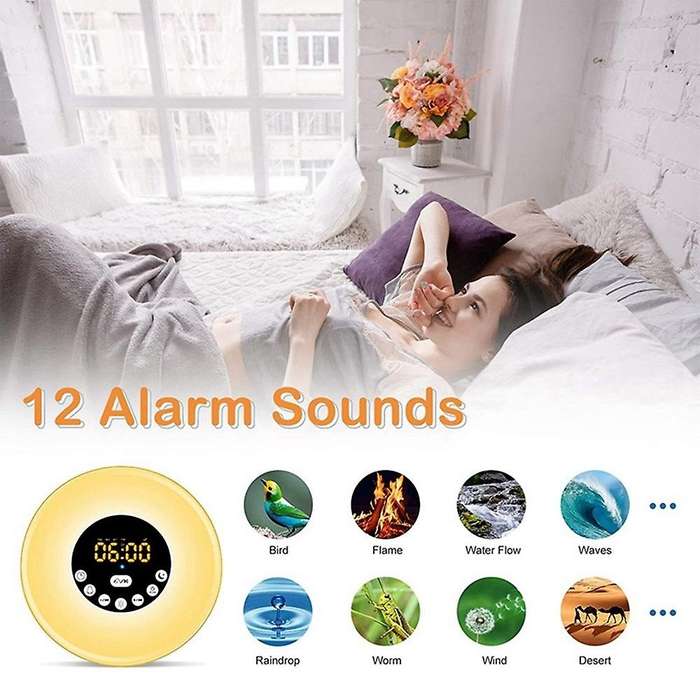 Wake Up Light,bedside Alarm Clock Night Light,warm & Colorful Light