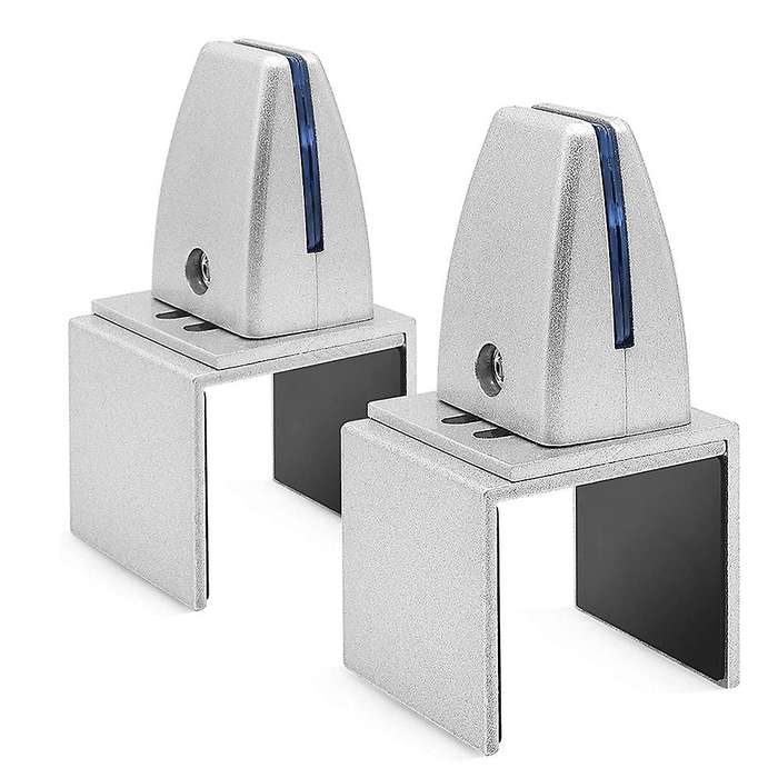 2 Pack Silver Sneeze Guard Clamp Support Office Desk Partition Holder