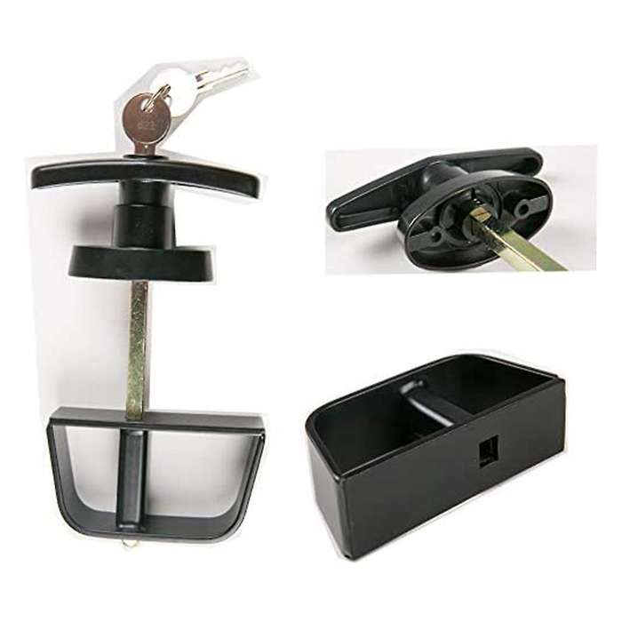 5-1/2 T-handle Lock Kit Shed Door Lock with 2 Keys and 2 Screws