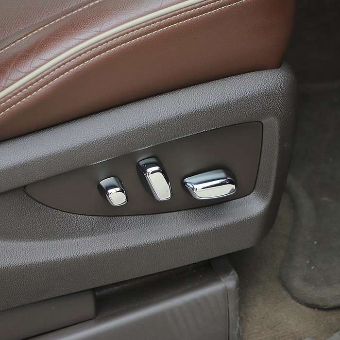 Car Seat Adjustment Button Panel Decoration Frame,abs Silver