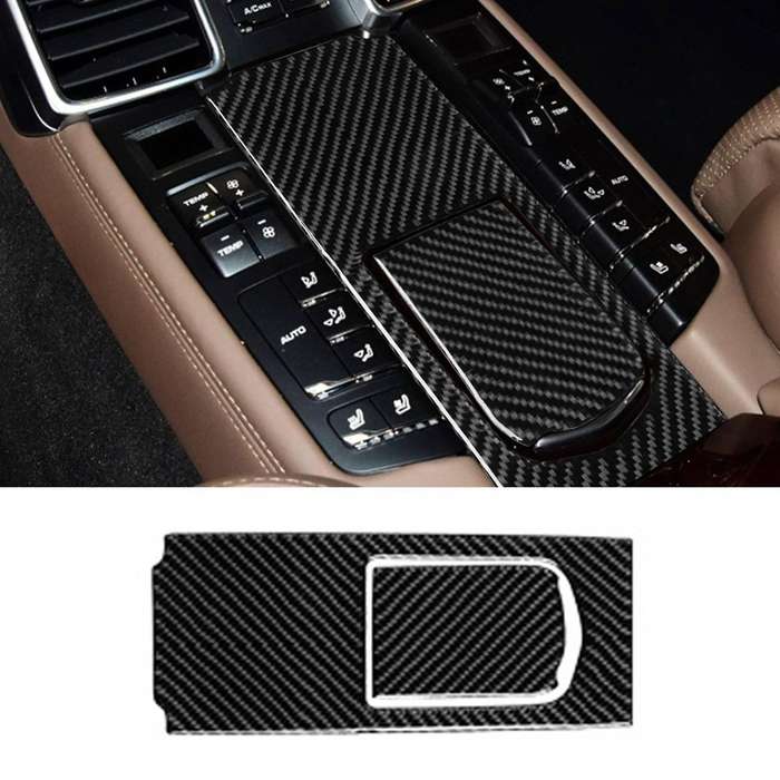 2pc Rear Multimedia Panel Cover for Panamera 10-16 Carbon Fiber Red