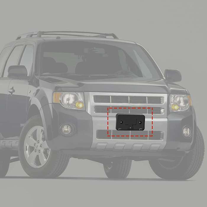Front Bumper License Plate Bracket Holder Cover for Ford Escape