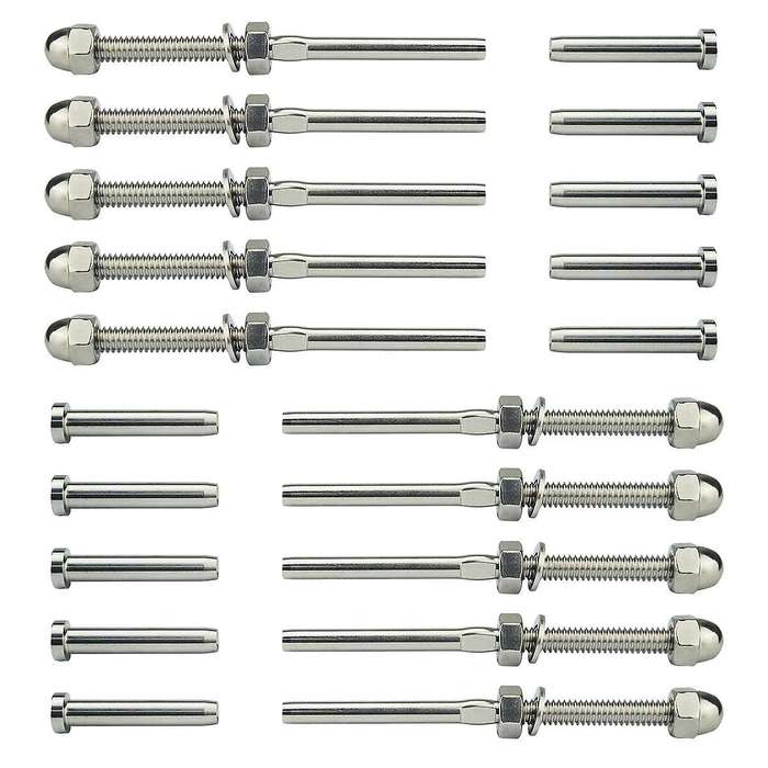 Threaded Bolt and Pedal Ball Cable Railing Kit End Fitting 0.32 Cm