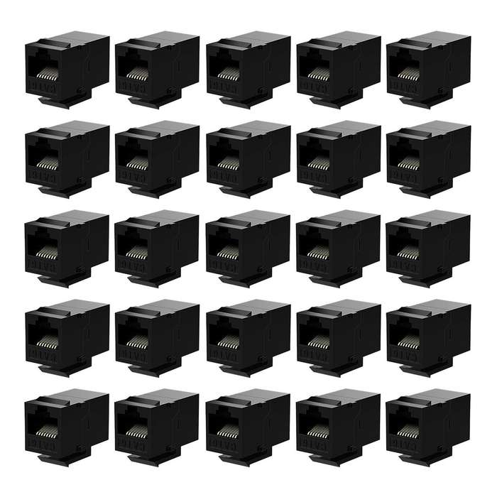 25 Pcs Rj45 Coupler Cat6 Coupler Female to Female Insert Coupler