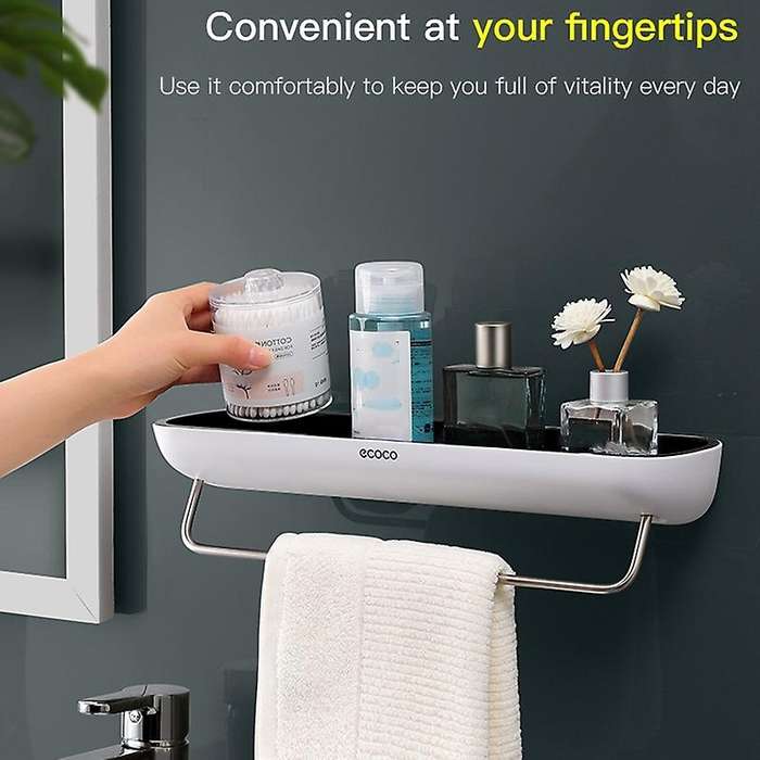 Ecoco Bathroom Shelf Shower Caddy Organizer-without Towel Bar Grey