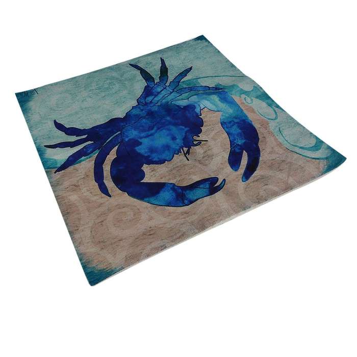 6 Pack Mediterranean Style Throw Pillow Case, 18x18inch Sea Theme