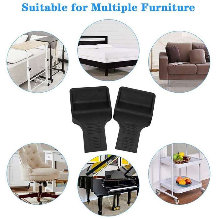 Caster Cups Fits to All Wheels Of Furniture,sofas Beds(black V Shape)