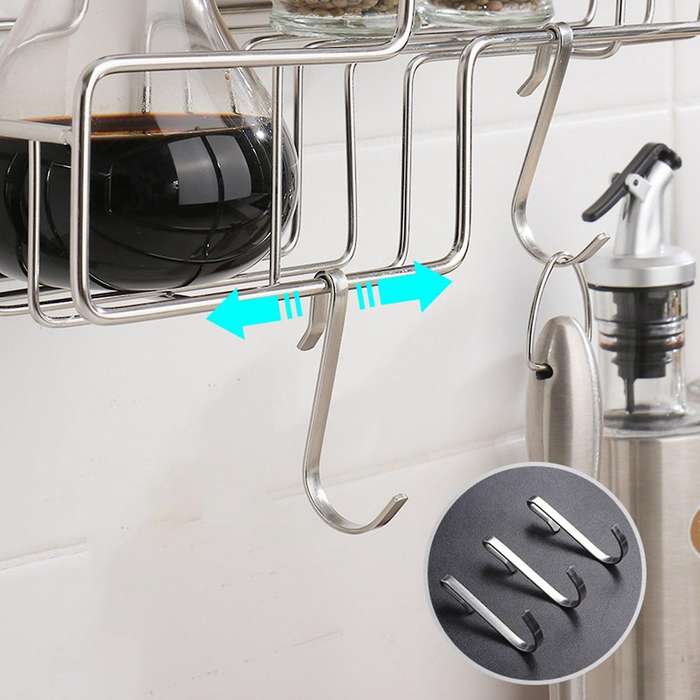 3 Stepped Shelf for Razor Shampoo Organizer Wall Mounted Shelf B