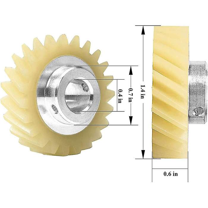 6pcs W10112253 Mixer Worm Gear Fit for Kitchenaid Mixers Whirlpool