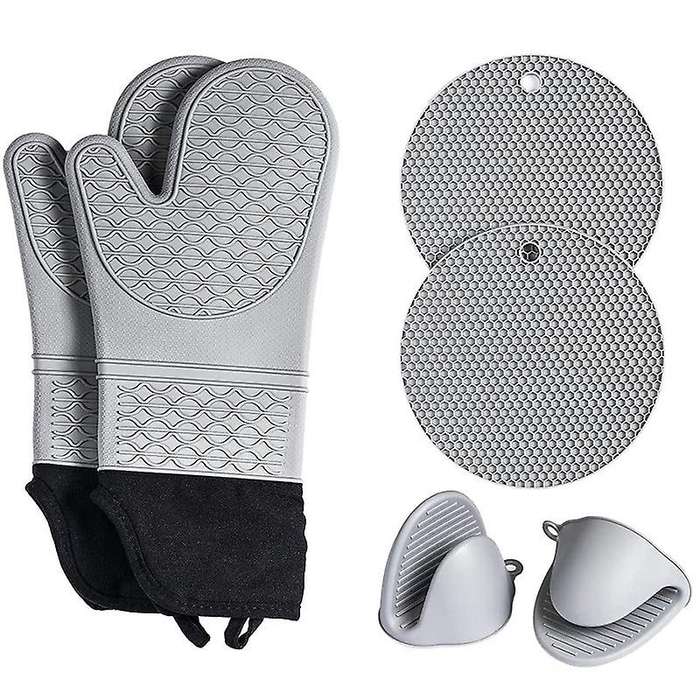 Silicone,mini Oven Mitts and Hot Pads - for Kitchen, Baking Cooking