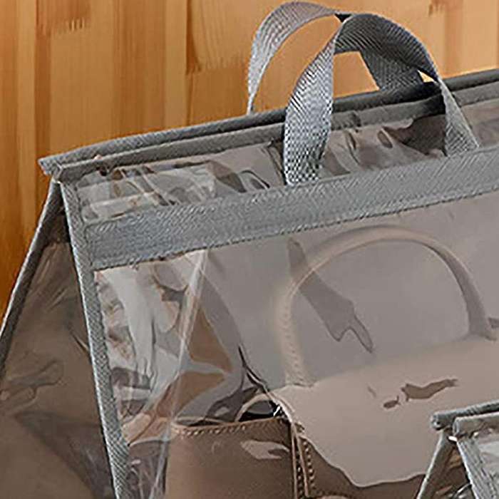 4pack Handbag Dust Bags for Closet, Hanging Zipper Storage Bag B