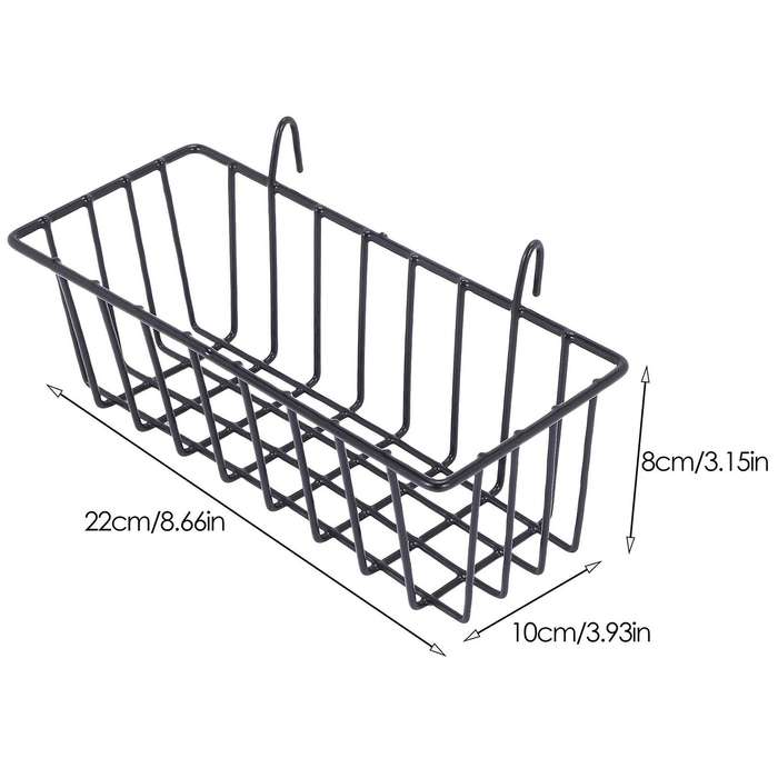 2 Pack Wall Grid Panel Hanging Wire Basket,grid Wall Storage Basket