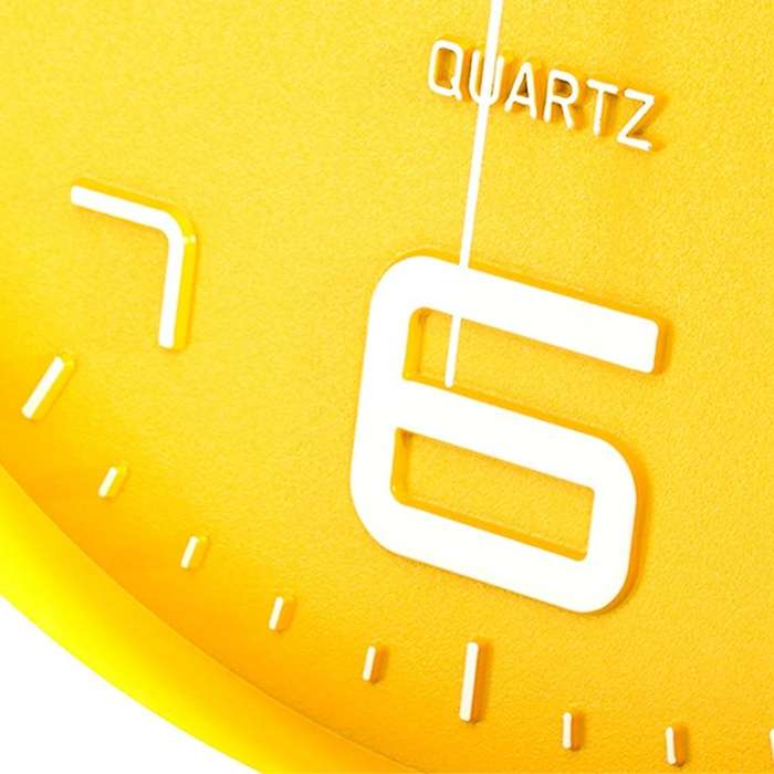 Silent Nordic Creative Yellow Modern Home Simple Wall Clock