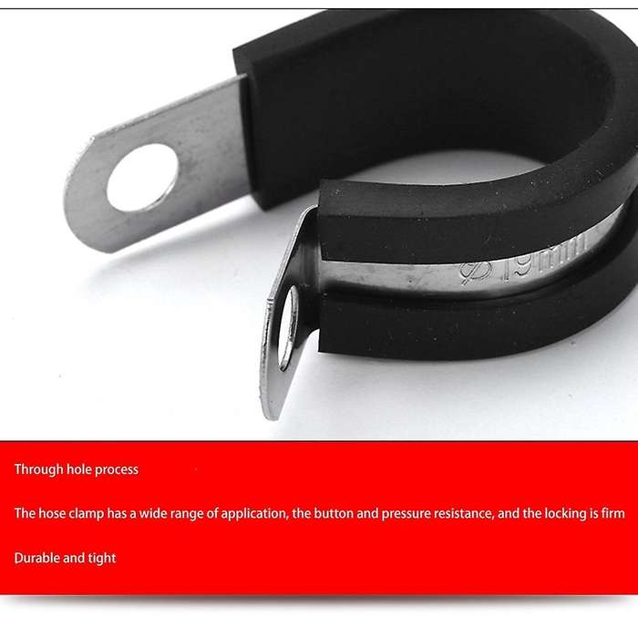 Cable Clamp,52pcs Rubber Cushion Insulated Clamp.stainless Steel