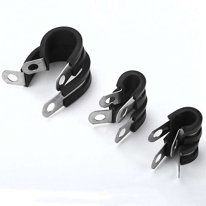 Cable Clamp,52pcs Rubber Cushion Insulated Clamp.stainless Steel