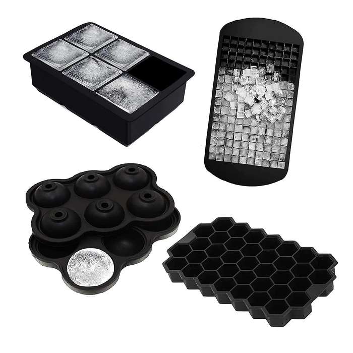 Ice-cube Tray,silicone Ice-cube Mold for Freezer (set Of 4)